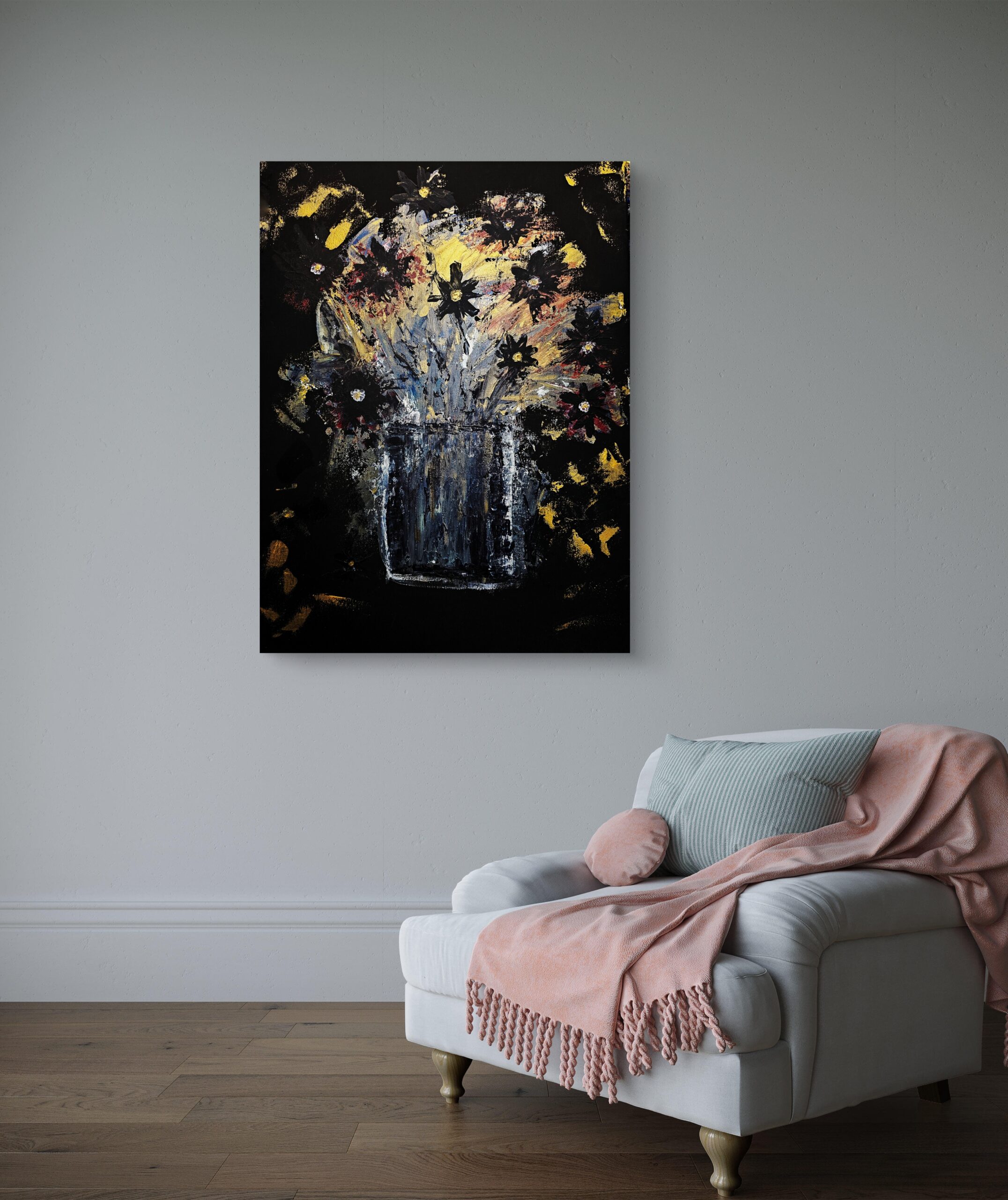 Bloomed In Darkness Canvas Print - Image 3