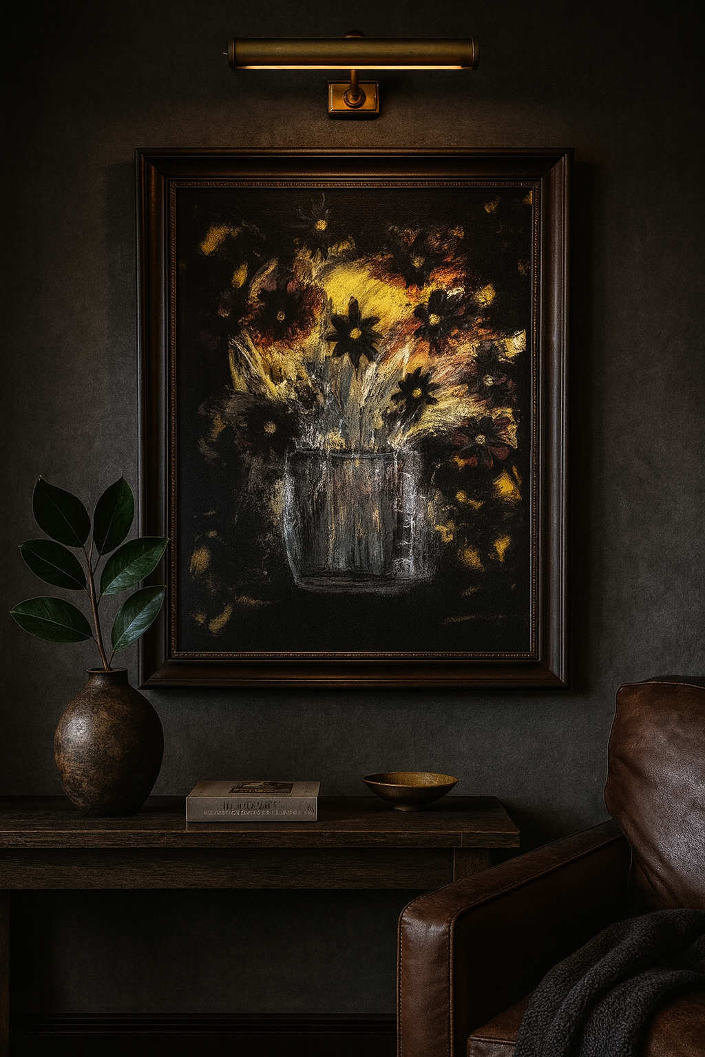 Bloomed In Darkness Framed Canvas 24x32